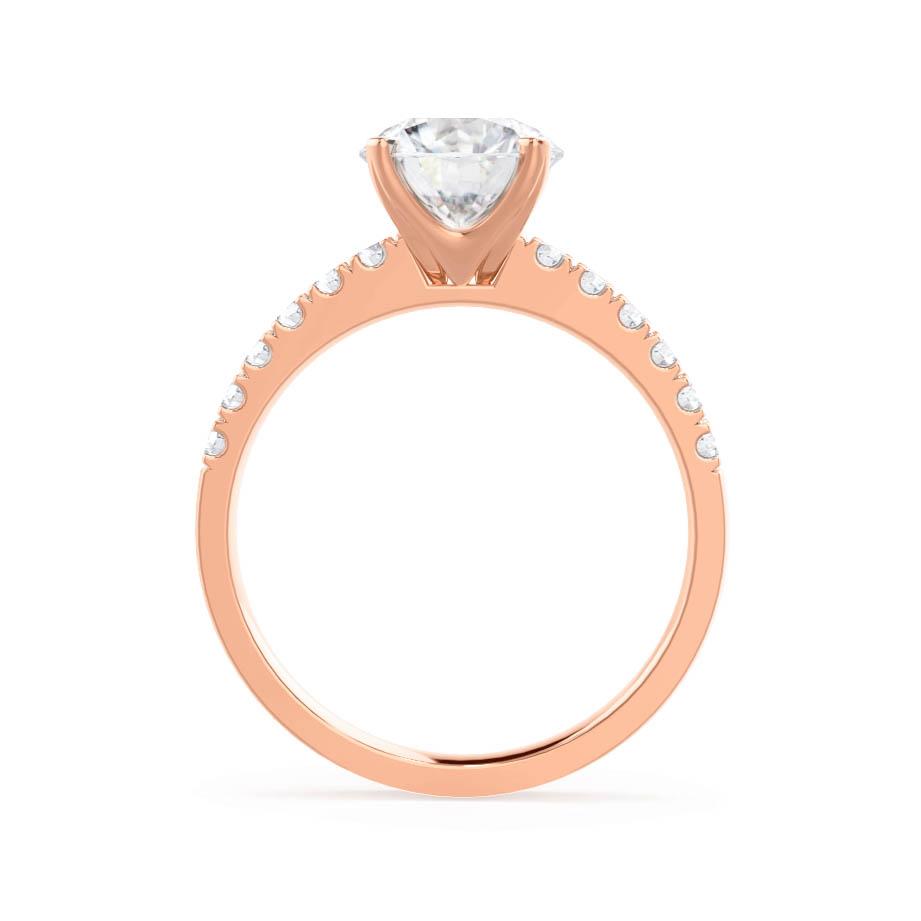 1.2 CT Round Pave Lab Grown Diamond Engagement Ring