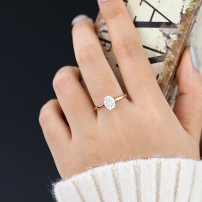 1.33 CT Oval Solitaire Lab-Grown Diamond Engagement Ring