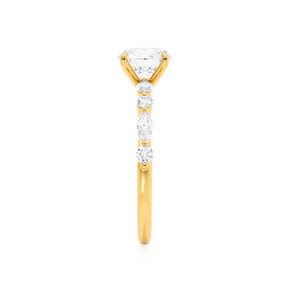 0.9 CT Oval Pave Lab Grown Diamond Engagement Ring