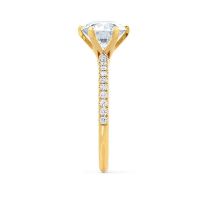 2.2 CT Round Pave Lab Grown Diamond Engagement Ring