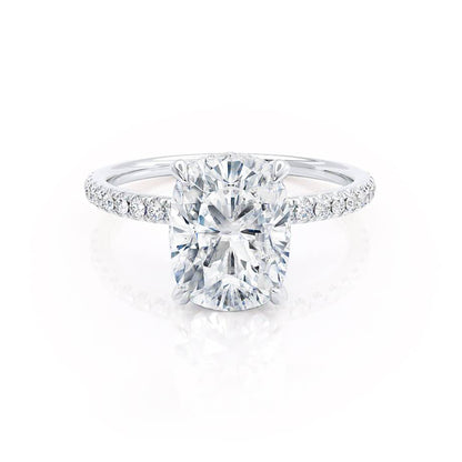 2.3 CT Elongated Cushion Pave Lab Grown Diamond Engagement Ring