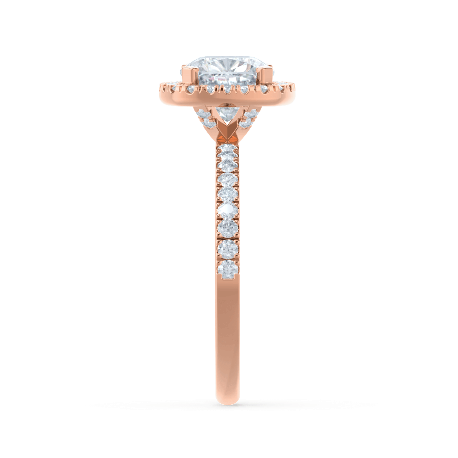 1.3 CT Cushion Halo & Pave Lab Grown Diamond Engagement Ring