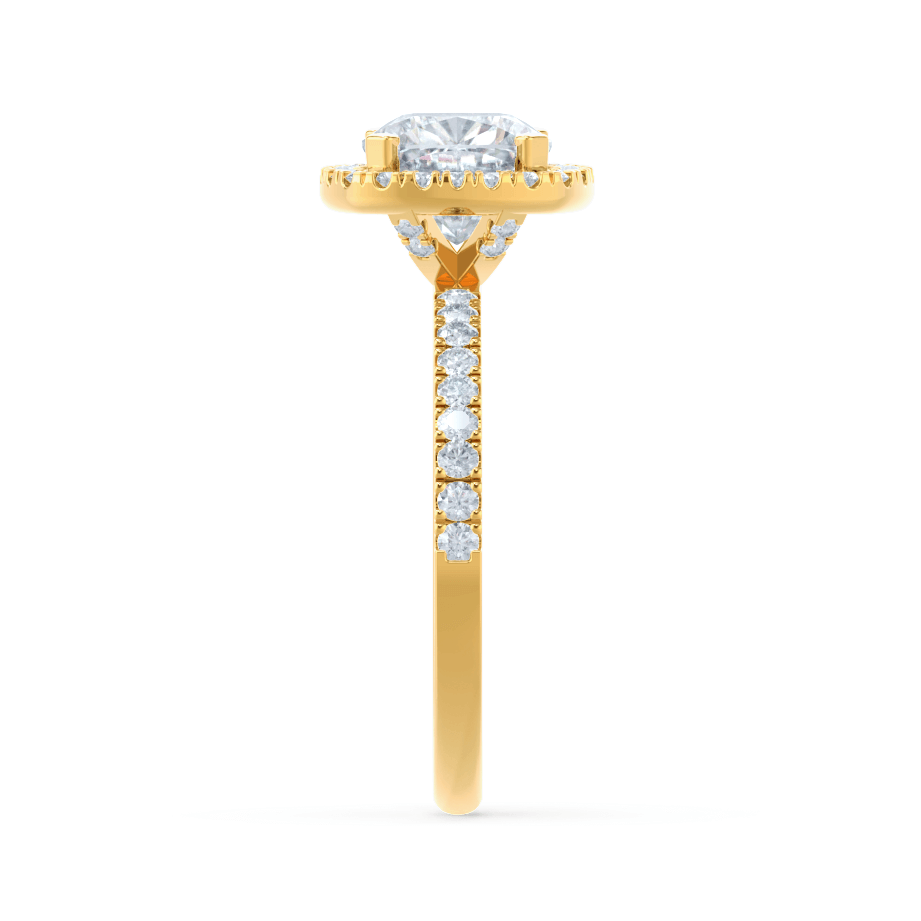 1.7 CT Cushion Halo & Pave Lab Grown Diamond Engagement Ring