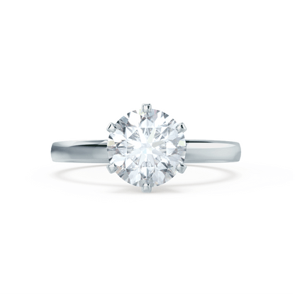 1.5 CT Round Solitaire Lab Grown Diamond Engagement Ring