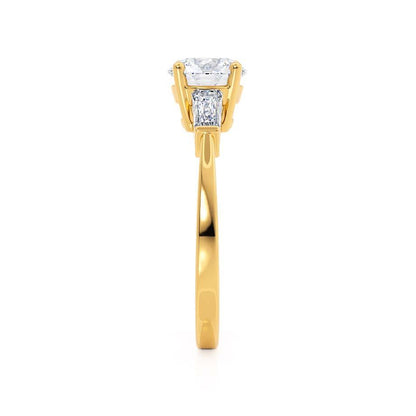 1.5 CT Round Three Stone Lab Grown Diamond Engagement Ring