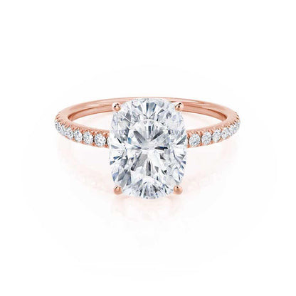 1.75 CT Oval Pave Lab Grown Diamond Engagement Ring