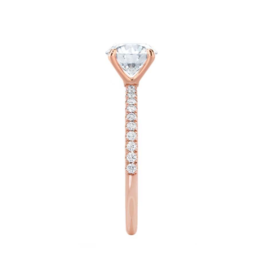 1 CT Round Pave Lab Grown Diamond Engagement Ring
