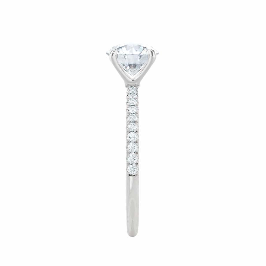 2 CT Round Pave Lab Grown Diamond Engagement Ring