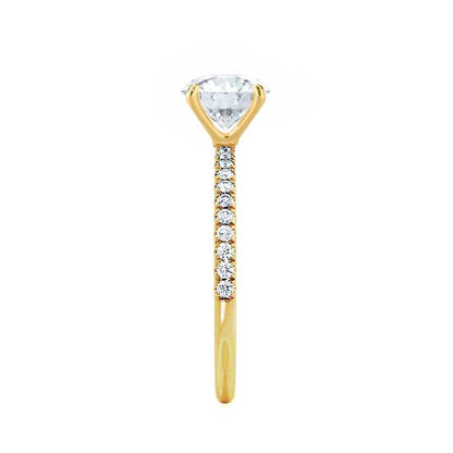 1.5 CT Round Pave Lab Grown Diamond Engagement Ring