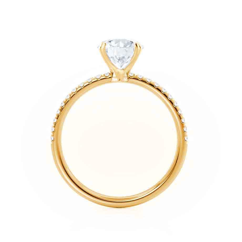 1.5 CT Round Pave Lab Grown Diamond Engagement Ring