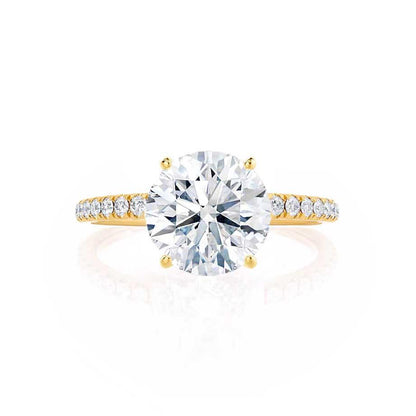 1.5 CT Round Pave Lab Grown Diamond Engagement Ring