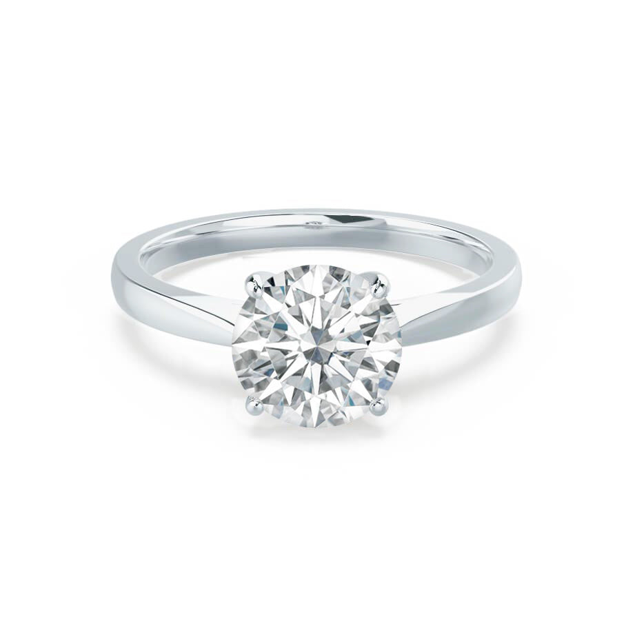 1.2 CT Round Pave Lab Grown Diamond Engagement Ring